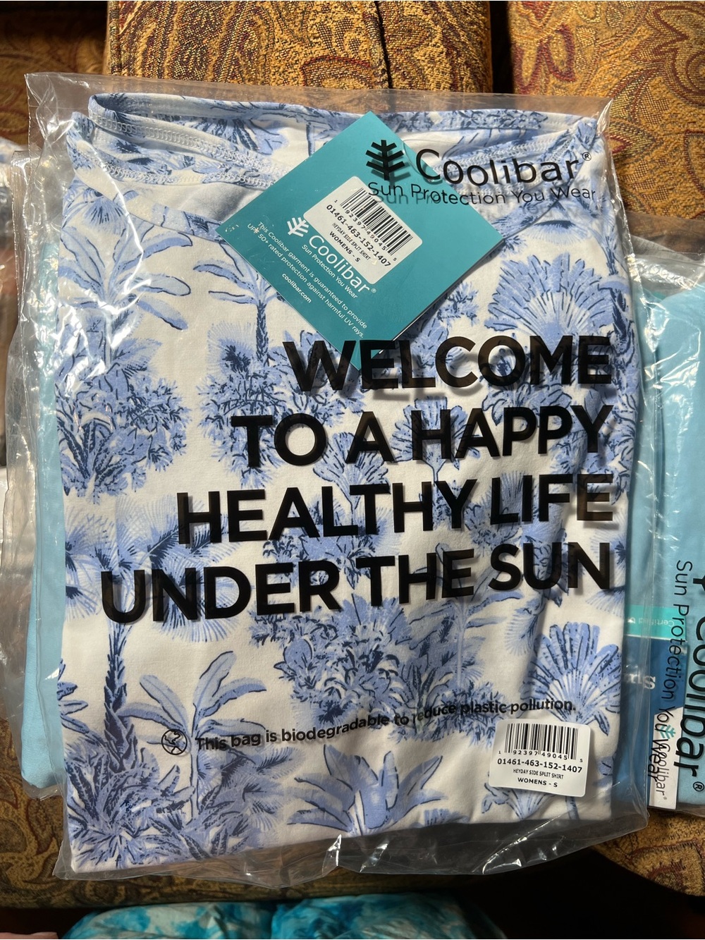 Coolibar S Periwinkle Isla Bonita top Sun Shirt long sleeves NWTS new